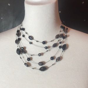 Black beaded necklace- All proceeds to charity!